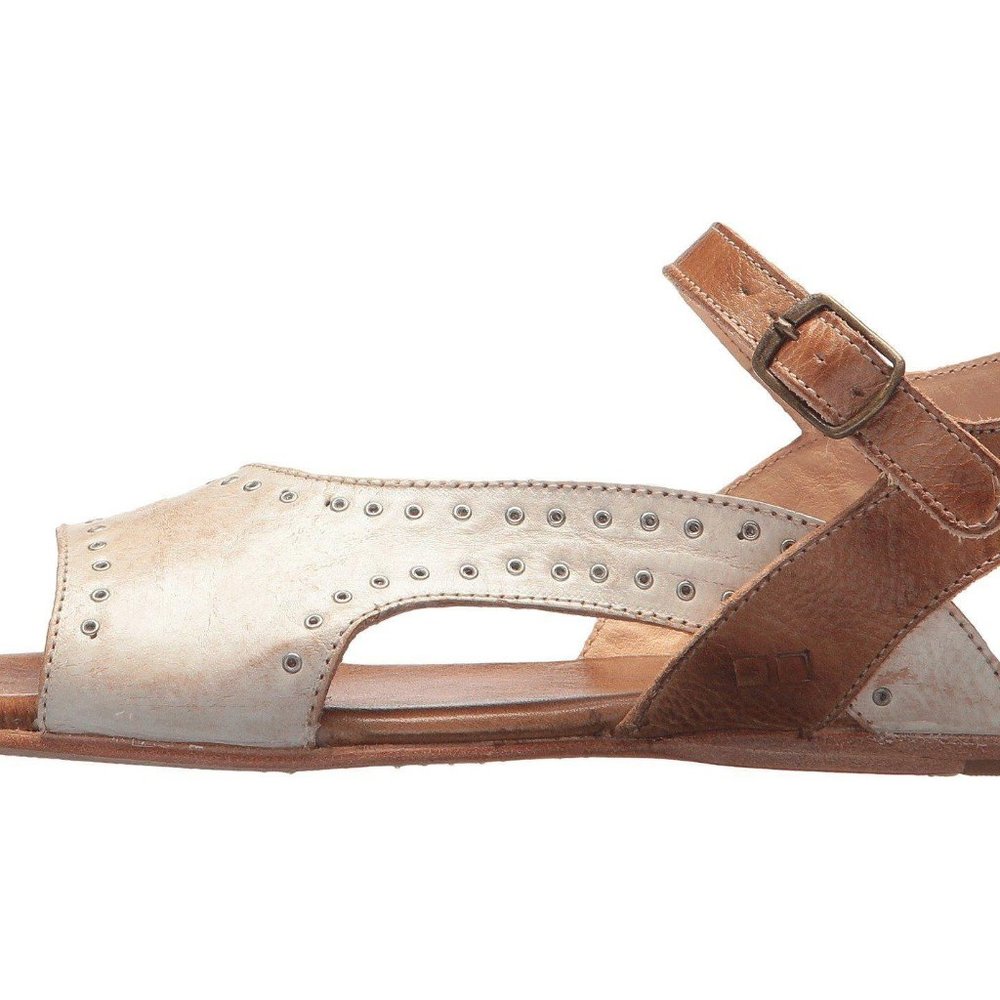 Bed|Stu Auburn d’Orsay Sandal Leather Studded 6 7 - Picture 2 of 7